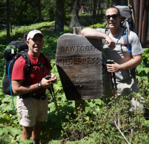 Chuck and Adam at Wilderness Boundry Sign