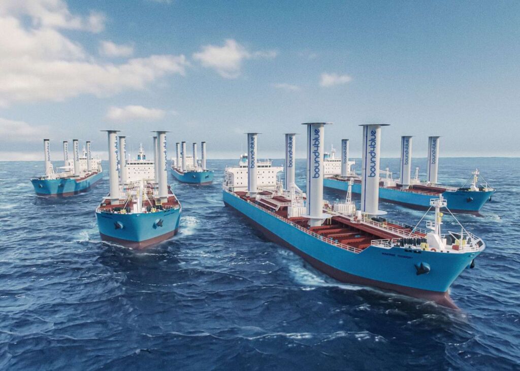 Illustration of Maersk Tankers vessels with suction sail technology